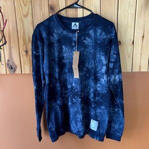 Wasted Co Dark Blue Tie-Dye Crewneck Sweater